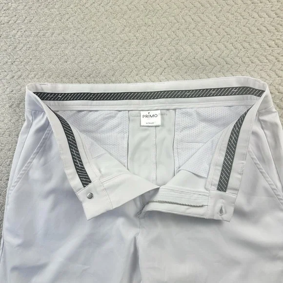 Primo Jogger Pants Mens 32 Regular White Golf Performance Tapered Ankle Zip - Picture 9 of 15